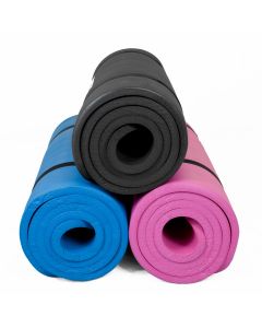 Non-Slip Gym Exercise Mat in Blue, Pink and Black